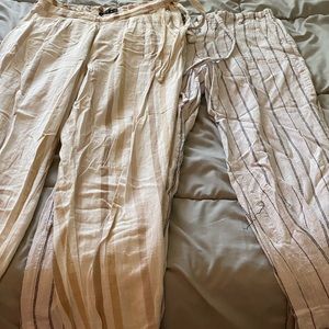 Striped pants worn but in excellent condition.